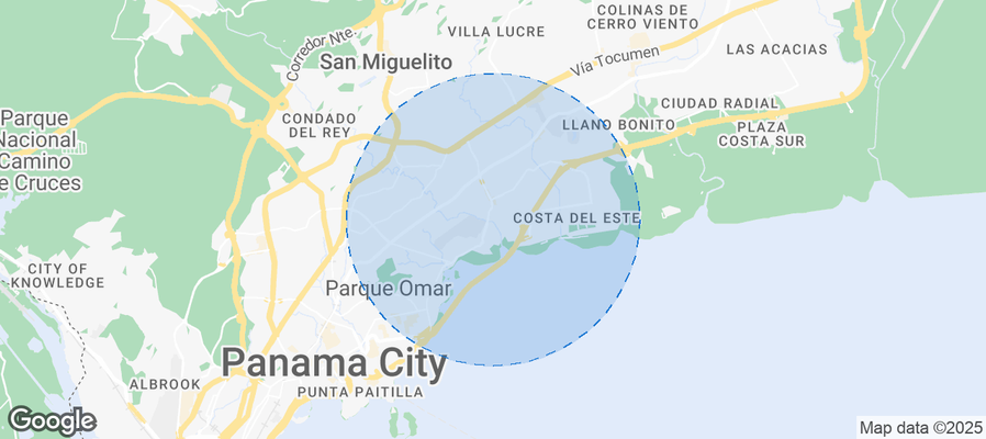 Map of Airbnb listings in Parque Lefevre