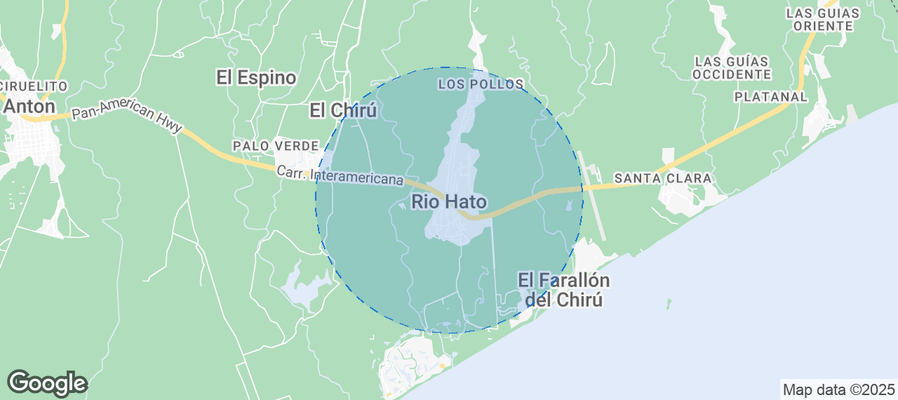 Map of Airbnb listings in Río Hato