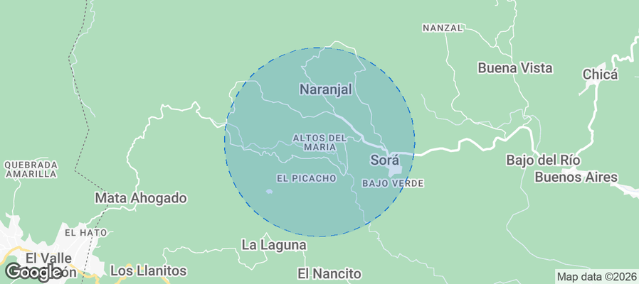 Map of Airbnb listings in Altos del María