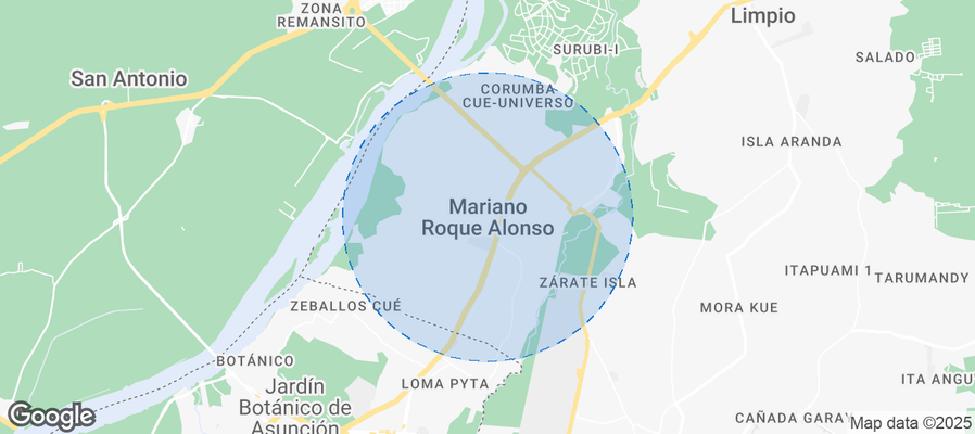 Map of Airbnb listings in Mariano Roque Alonso