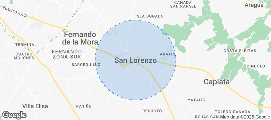Map of Airbnb listings in San Lorenzo