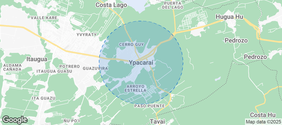 Map of Airbnb listings in Ypacarai District