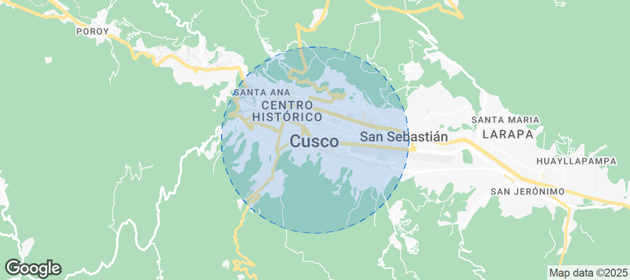 Map of Airbnb listings in Distrito de Cusco