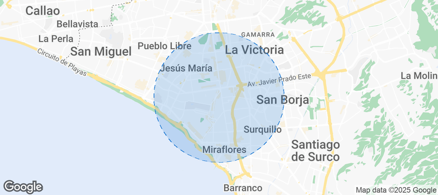 Map of Airbnb listings in San Isidro