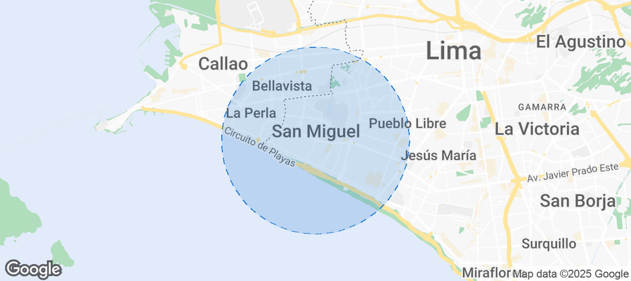 Map of Airbnb listings in San Miguel