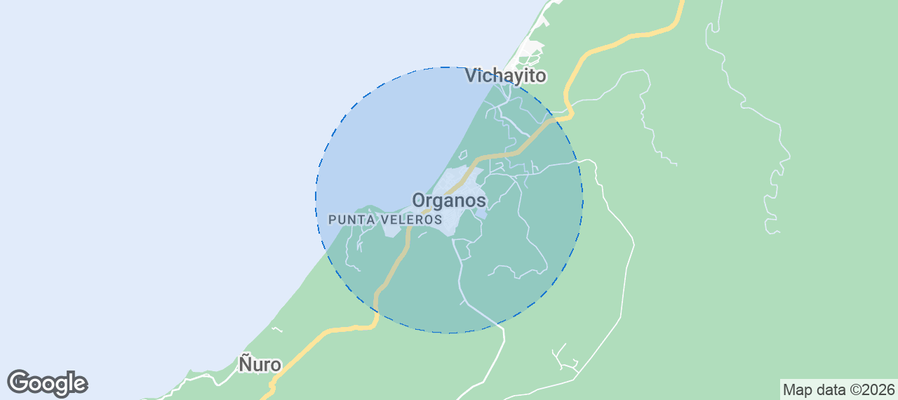 Organos Airbnb map