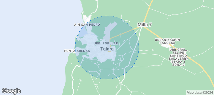 Talara Airbnb map