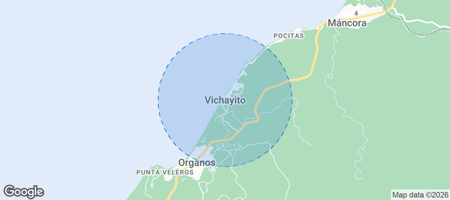 Vichayito Airbnb map