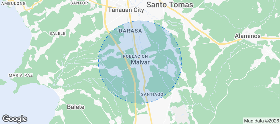 Malvar Airbnb map