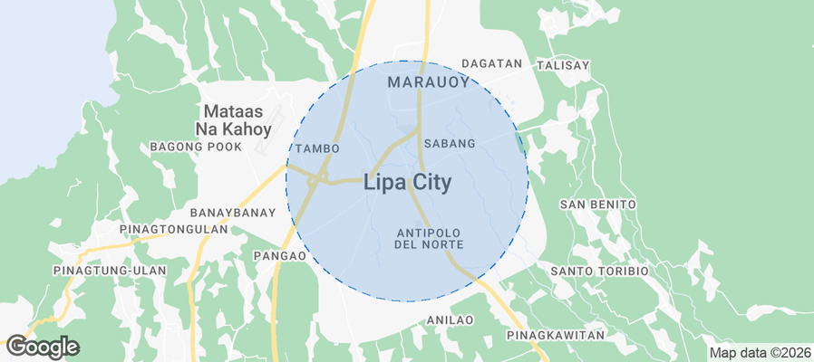 Map of Airbnb listings in City of Lipa