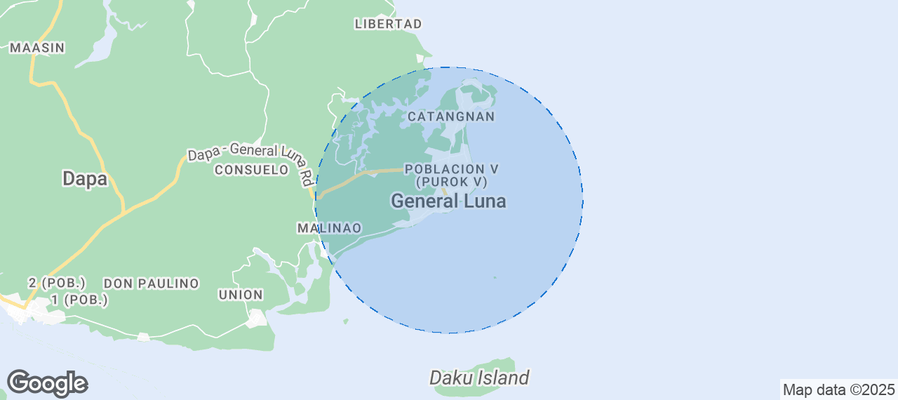 Map of Airbnb listings in General Luna