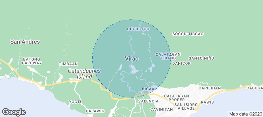 Virac Airbnb map