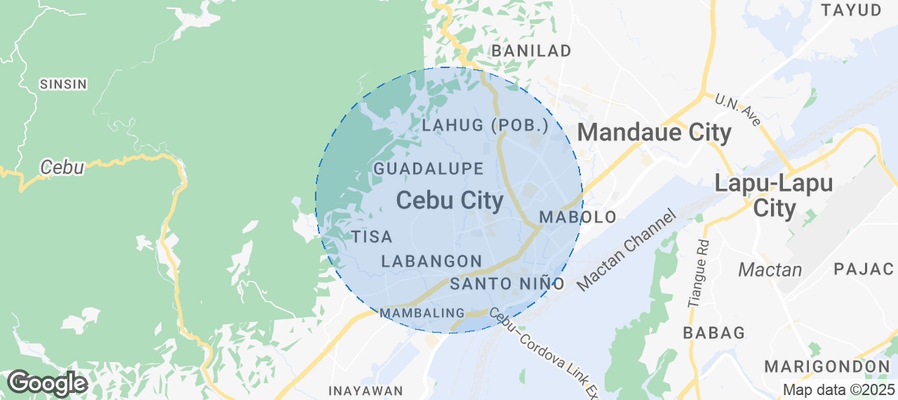 Map of Airbnb listings in Cebu City