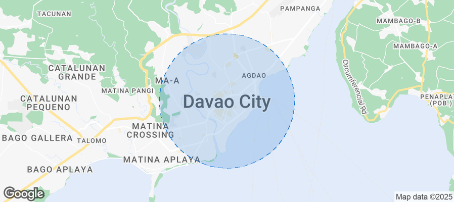 Map of Airbnb listings in Davao City