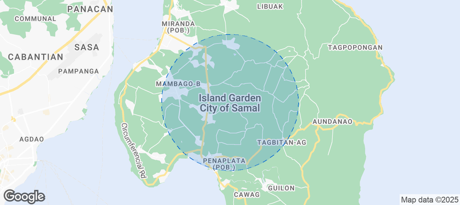 Map of Airbnb listings in Samal