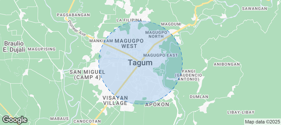 Map of Airbnb listings in Tagum
