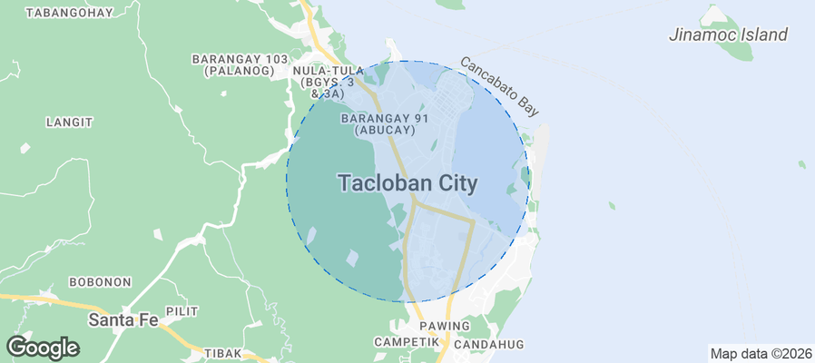 Map of Airbnb listings in Tacloban City