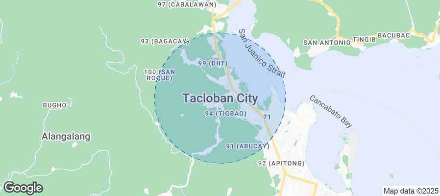 Map of Airbnb listings in Tacloban