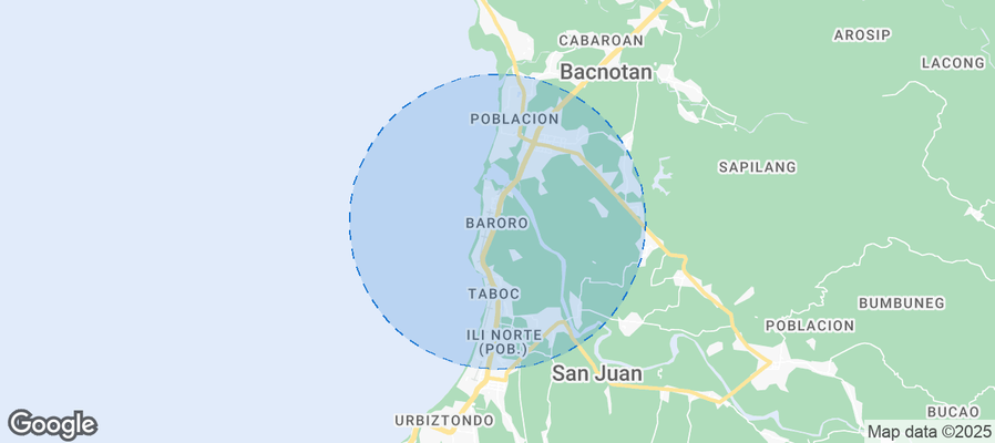 Map of Airbnb listings in Baroro