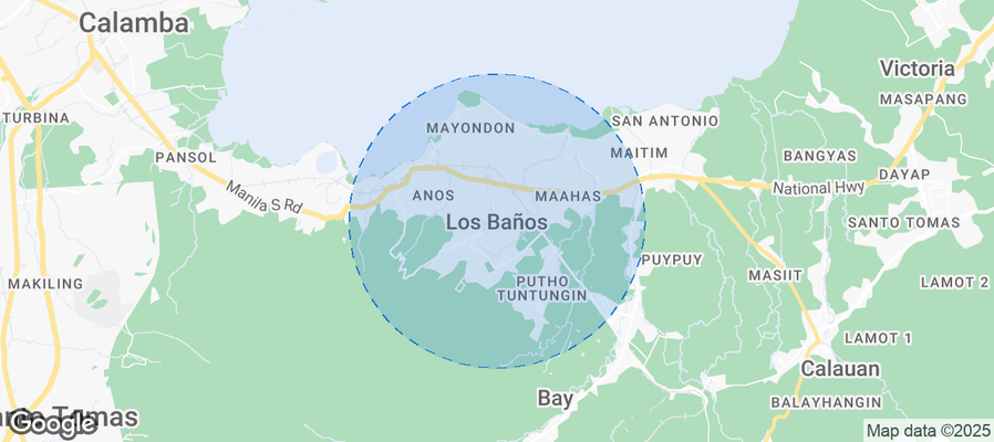 Map of Airbnb listings in Los Baños