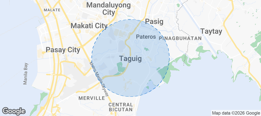 Map of Airbnb listings in City of Taguig