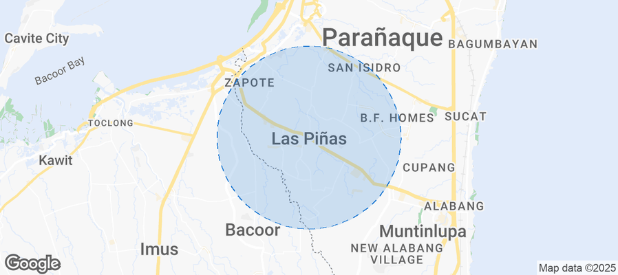 Map of Airbnb listings in Las Piñas