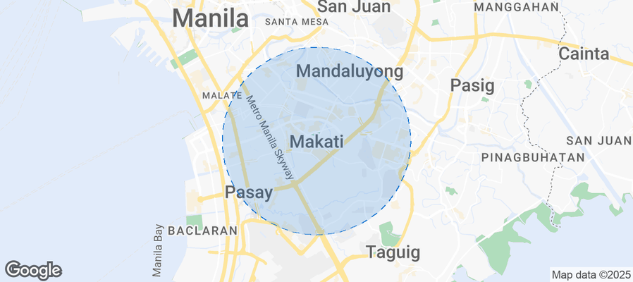 Map of Airbnb listings in Makati