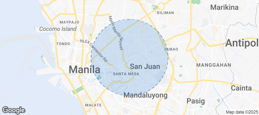 Map of Airbnb listings in Manila