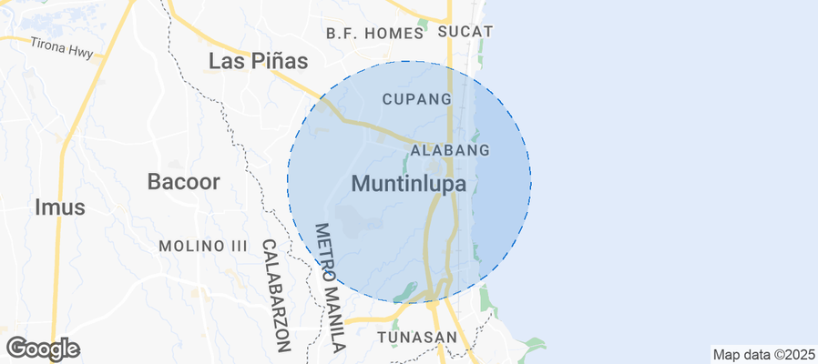 Map of Airbnb listings in Muntinlupa