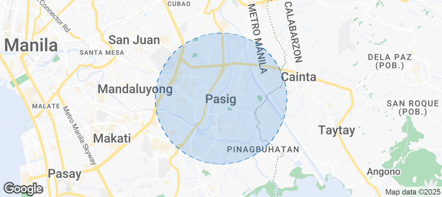 Map of Airbnb listings in Pasig
