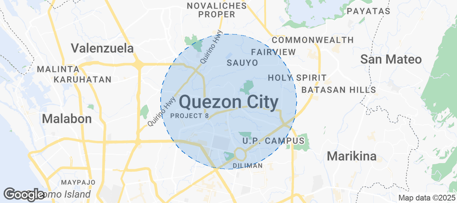 Map of Airbnb listings in Quezon City