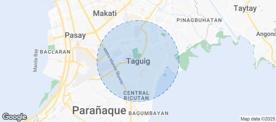 Map of Airbnb listings in Taguig