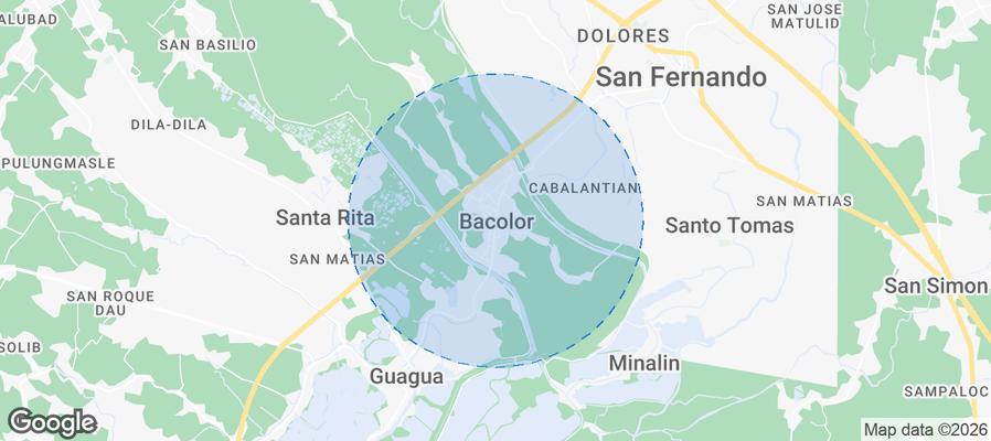 Bacolor Airbnb map