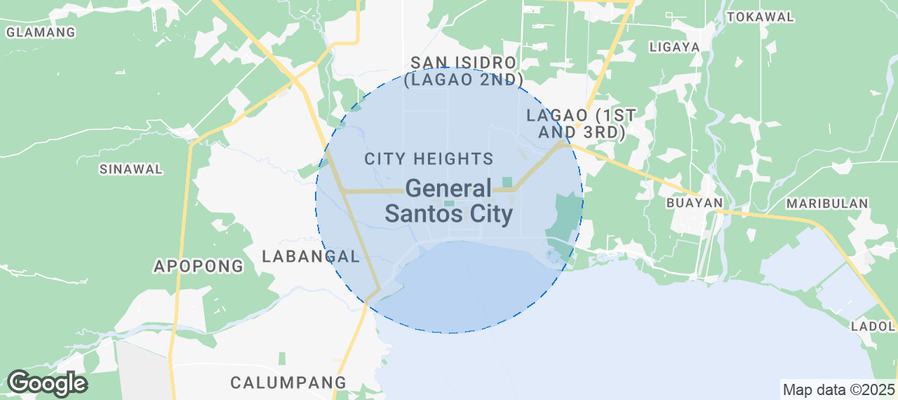 Map of Airbnb listings in General Santos