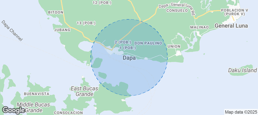Map of Airbnb listings in Dapa