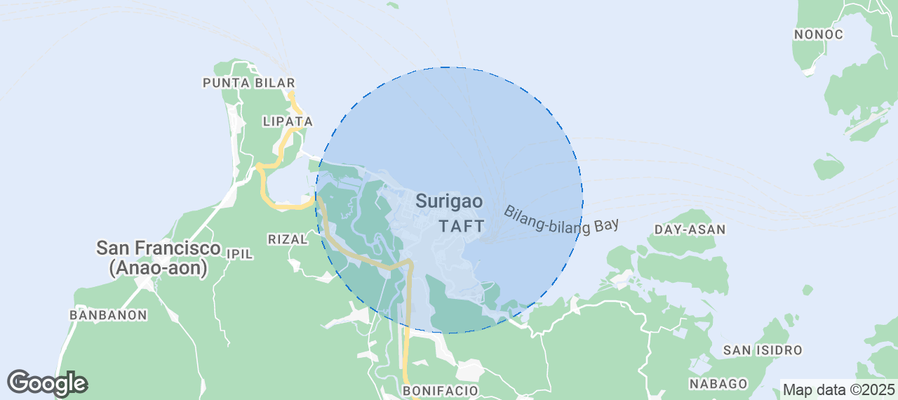 Map of Airbnb listings in Surigao City