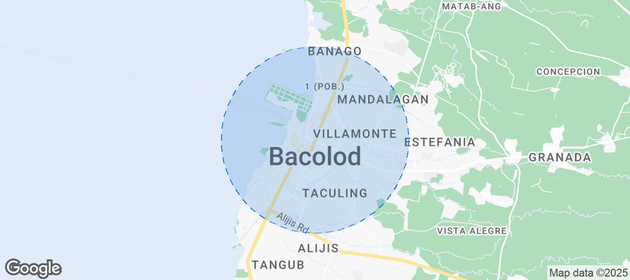 Map of Airbnb listings in Bacolod
