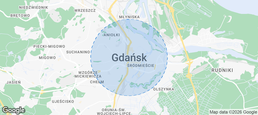 Gdańsk Airbnb map