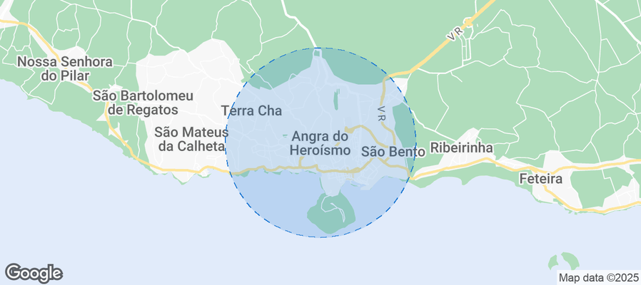 Map of Airbnb listings in Angra do Heroísmo