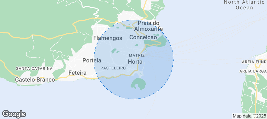 Map of Airbnb listings in Horta (Matriz)