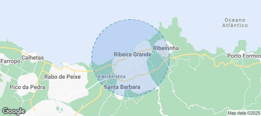 Map of Airbnb listings in Ribeira Grande (Conceição)