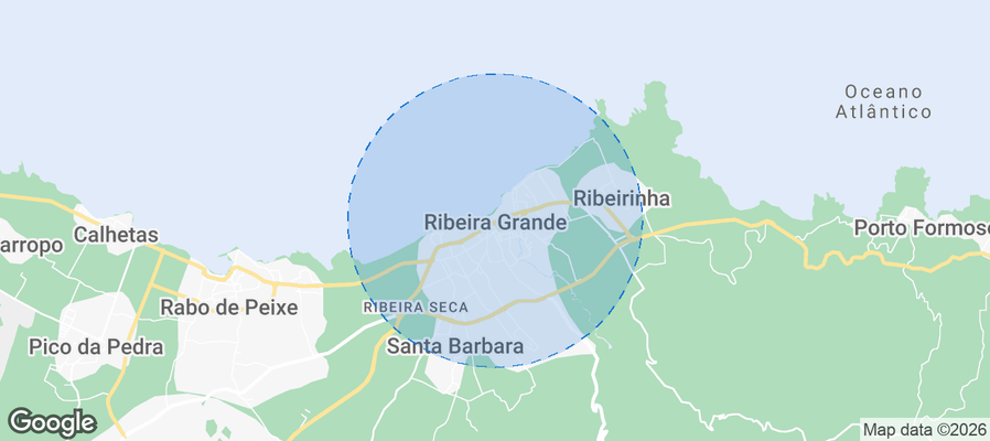 Map of Airbnb listings in Ribeira Grande