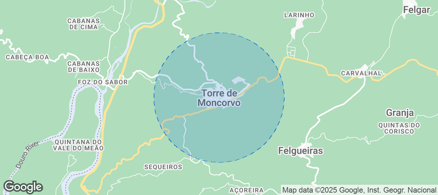 Map of Airbnb listings in Torre de Moncorvo