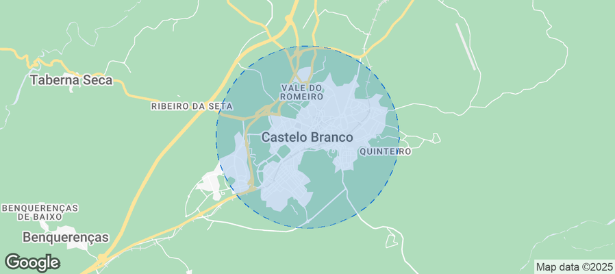 Map of Airbnb listings in Penamacor