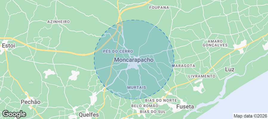 Map of Airbnb listings in Moncarapacho