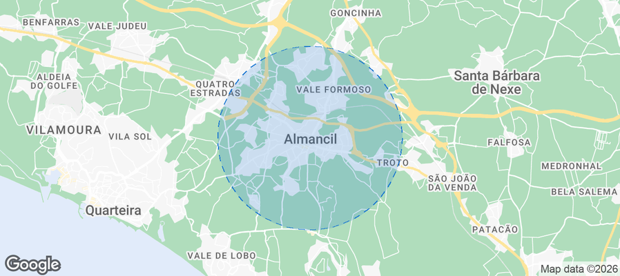 Almancil Airbnb map
