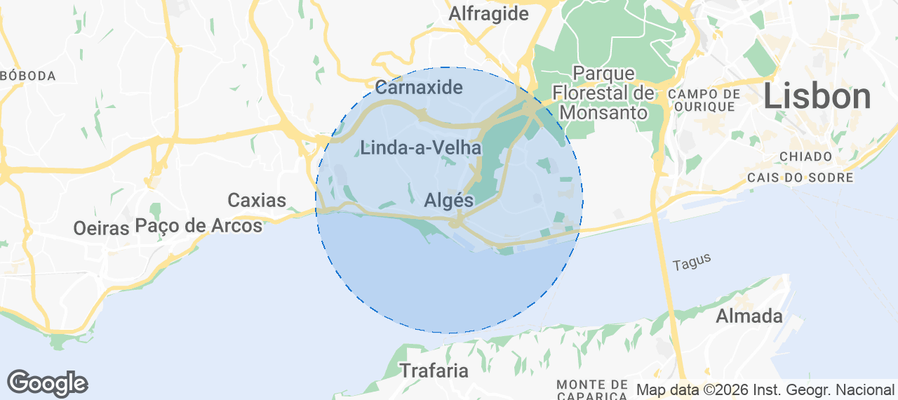 Algés Airbnb map