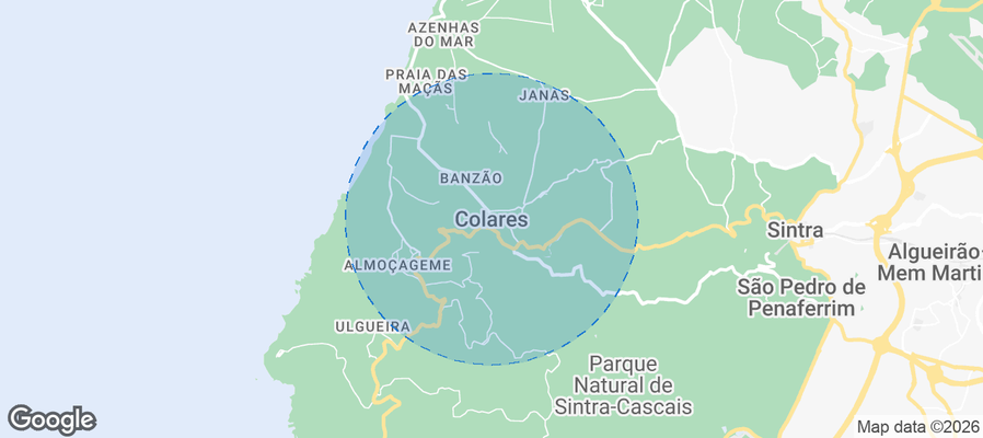 Colares Airbnb map
