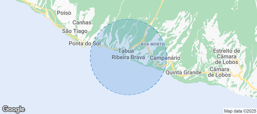 Map of Airbnb listings in Ribeira Brava
