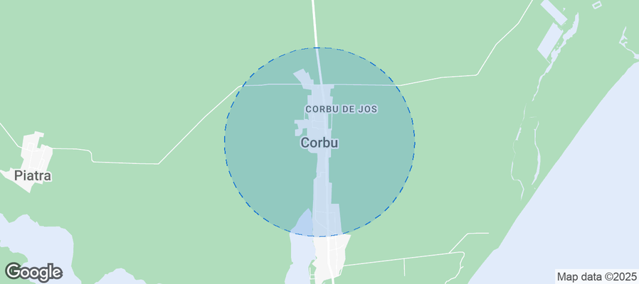 Map of Airbnb listings in Corbu
